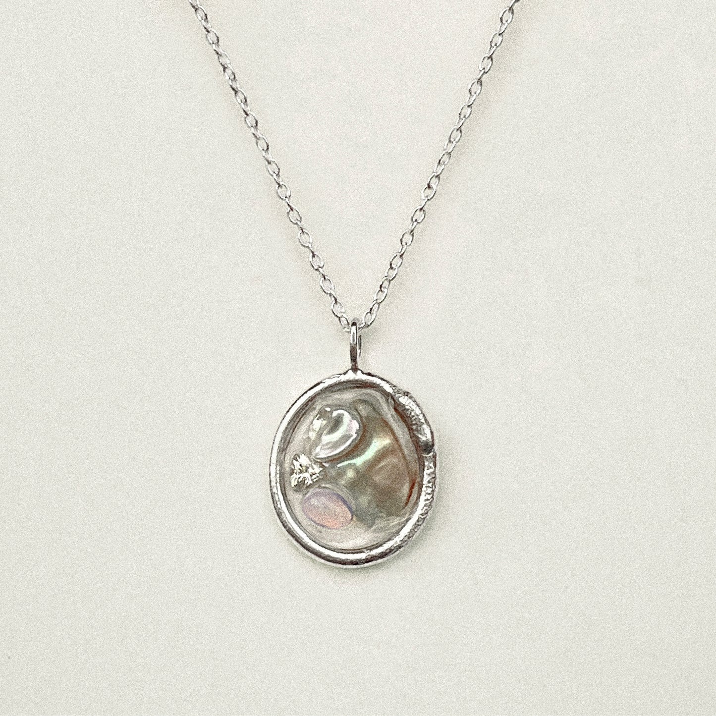 Abalone, Pearl & Opal Pendant