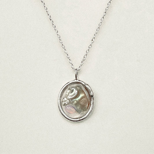 Abalone, Pearl & Opal Pendant