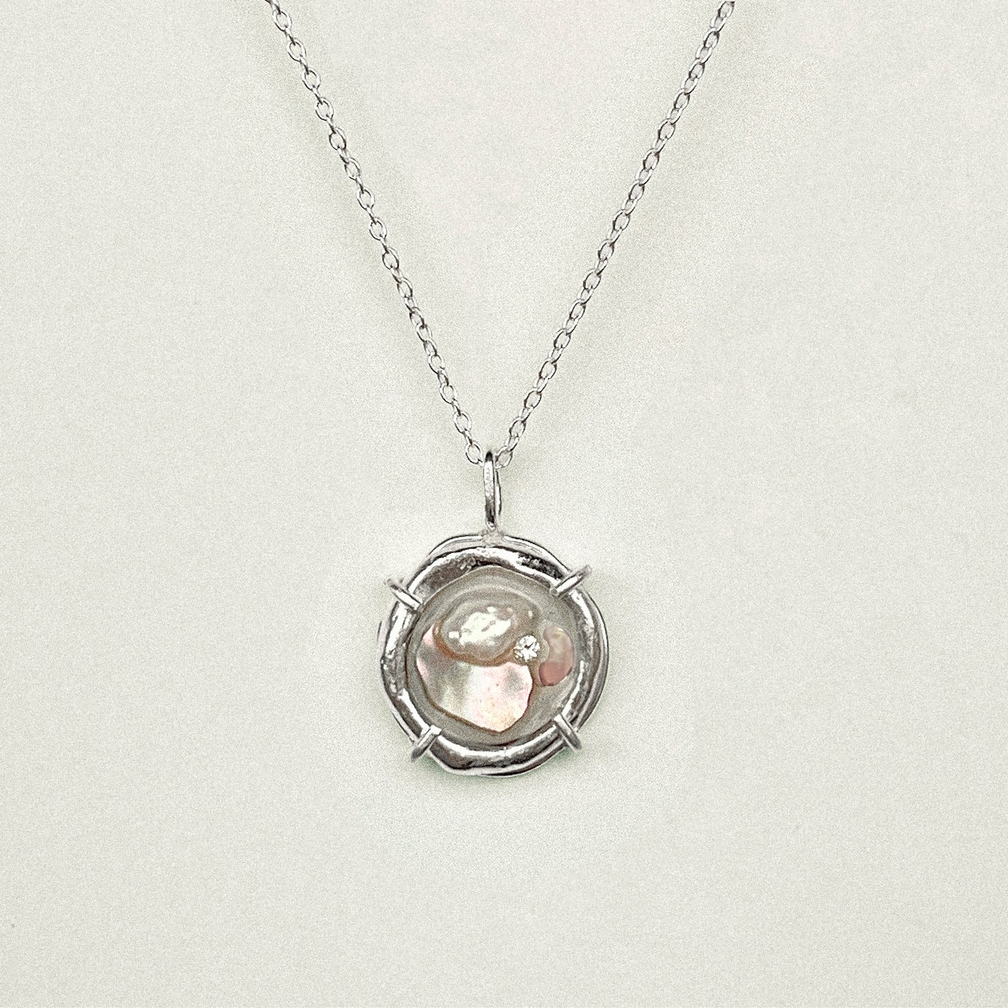 Abalone, Pearl & Opal Pendant