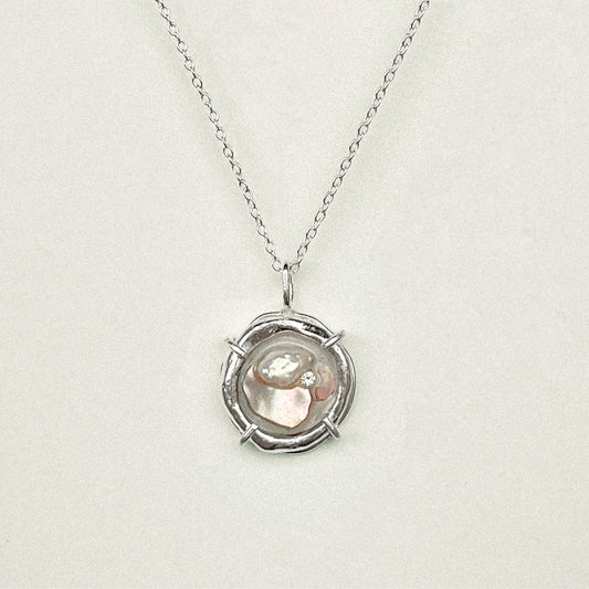 Abalone, Pearl & Opal Pendant