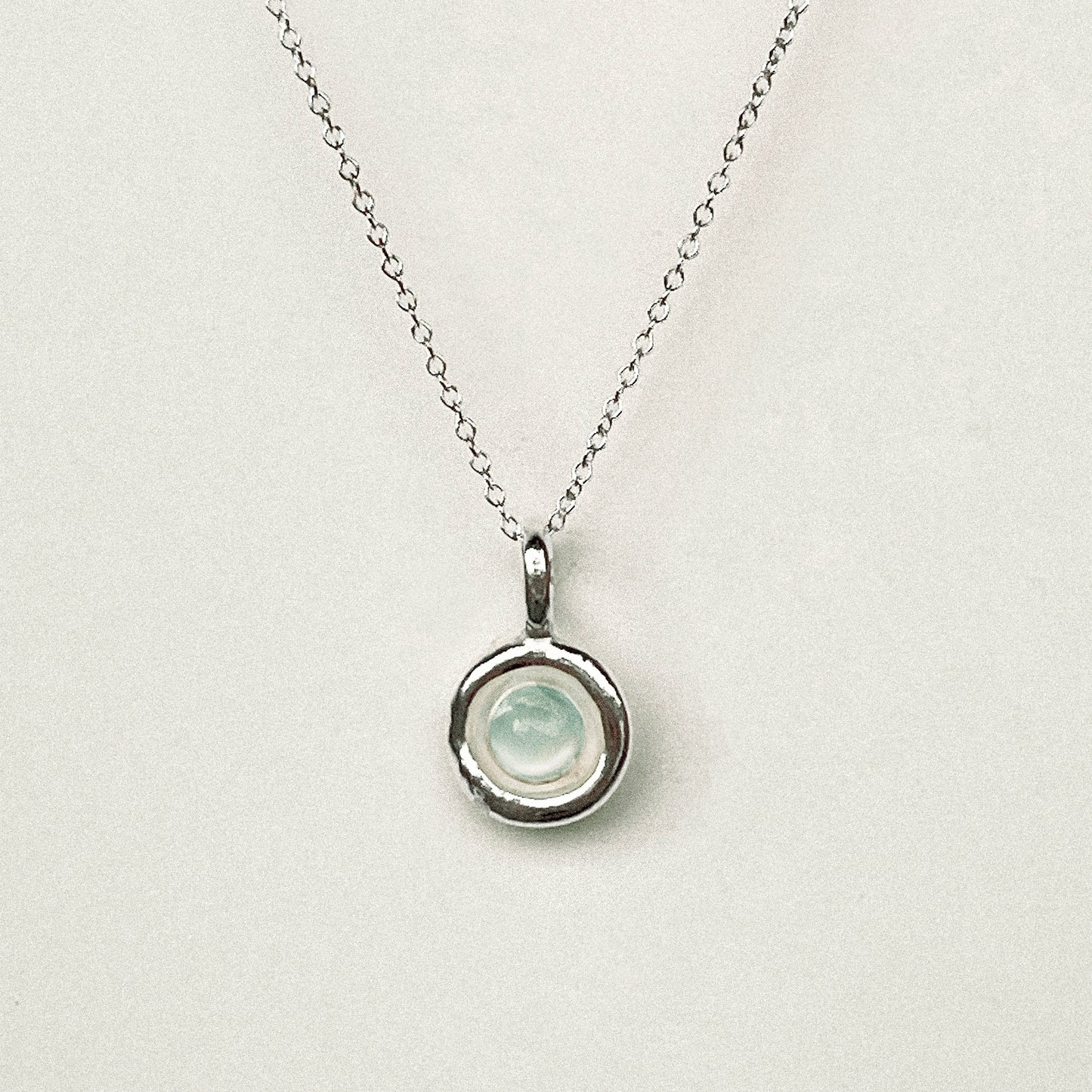 Petite Blue Chalcedony Pendant