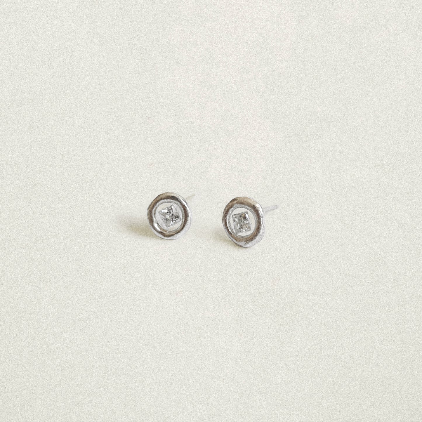 Princess Cut Moissanite Stud Earrings