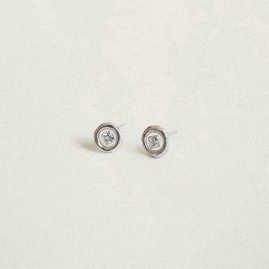 Princess Cut Moissanite Stud Earrings